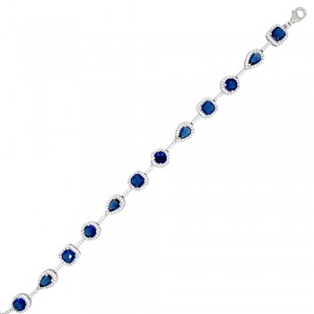 Ασημένιο βραχιόλι 925 με ζιργκόν