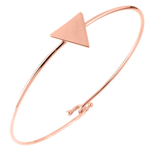 Ασημένιο βραχιόλι χειροπέδα 925 σε ροζ χρώμα