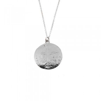 Ασημένιο κωνσταντινάτο φυλαχτό 925 με αλυσίδα