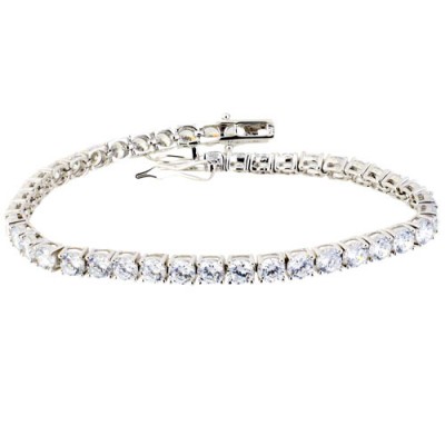 Ασημένιο βραχιόλι ριβιέρα 925 με ζιργκόν