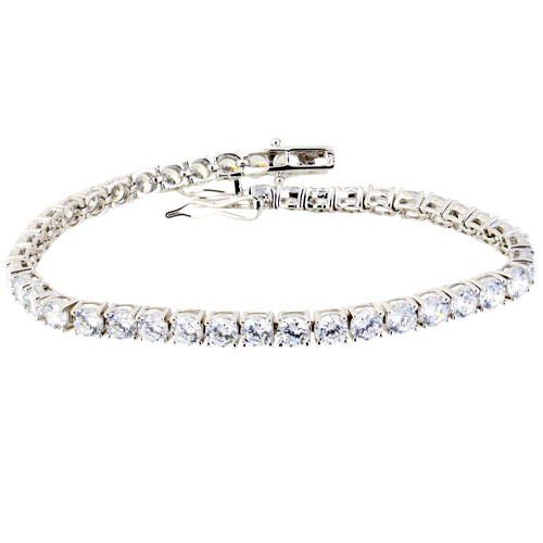 Ασημένιο βραχιόλι ριβιέρα 925 με ζιργκόν