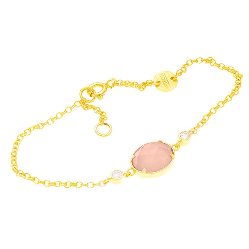 Ασημένιο επιχρυσωμένο βραχιόλι 925