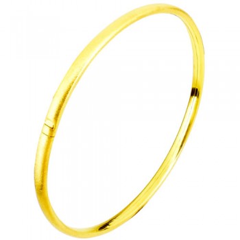 Ασημένιο επιχρυσωμένο βραχιόλι χειροπέδα 925