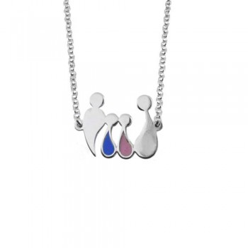 Ασημένιο κολιέ οικογένεια 925