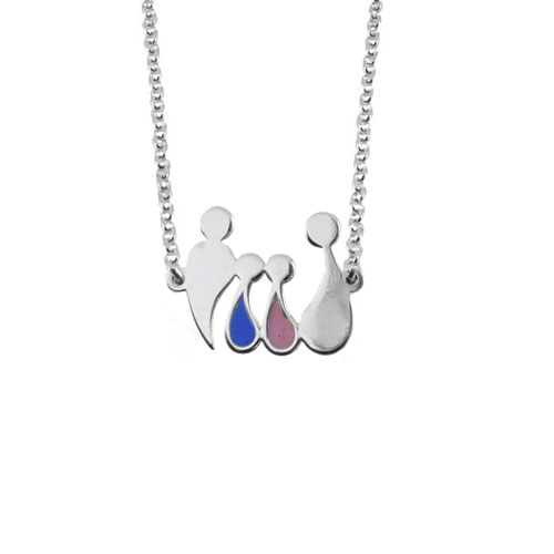 Ασημένιο κολιέ οικογένεια 925