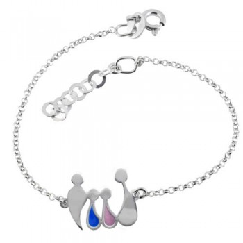 Ασημένιο βραχιόλι οικογένεια 925