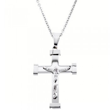 Ατσάλινος ανδρικός σταυρός με αλυσίδα