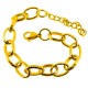 Ατσάλινο βραχιόλι σε κίτρινο χρώμα