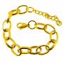 Ατσάλινο βραχιόλι σε κίτρινο χρώμα