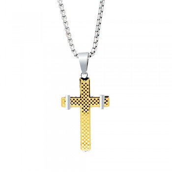 Ατσάλινος ανδρικός σταυρός και αλυσίδα