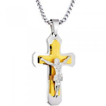 Ατσάλινος ανδρικός σταυρός και αλυσίδα