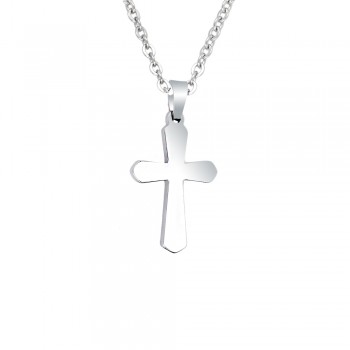Ατσάλινος ανδρικός σταυρός και αλυσίδα