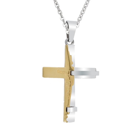 Ατσάλινος ανδρικός σταυρός και αλυσίδα