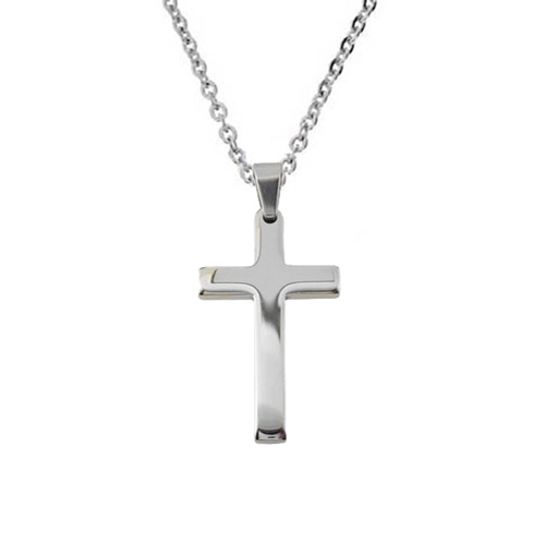 Ατσάλινος ανδρικός σταυρός με αλυσίδα