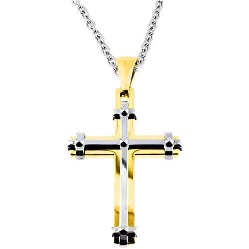 Ατσάλινος ανδρικός σταυρός με αλυσίδα