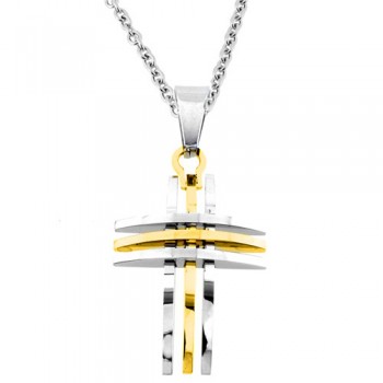 Ατσάλινος ανδρικός σταυρός με αλυσίδα