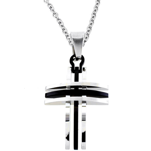 Ατσάλινος ανδρικός σταυρός με αλυσίδα