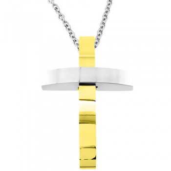 Ατσάλινος ανδρικός σταυρός με αλυσίδα