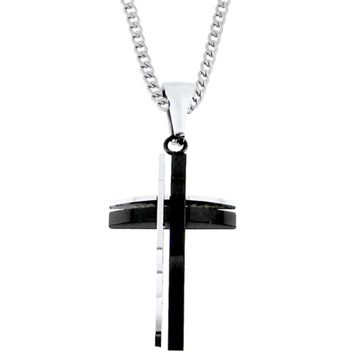Ατσάλινος ανδρικός σταυρός με αλυσίδα