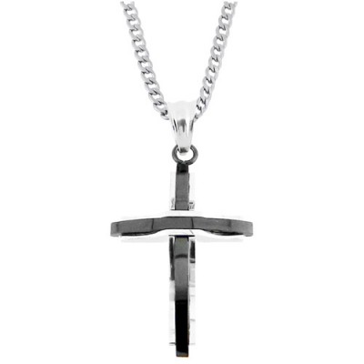 Ατσάλινος ανδρικός σταυρός με αλυσίδα
