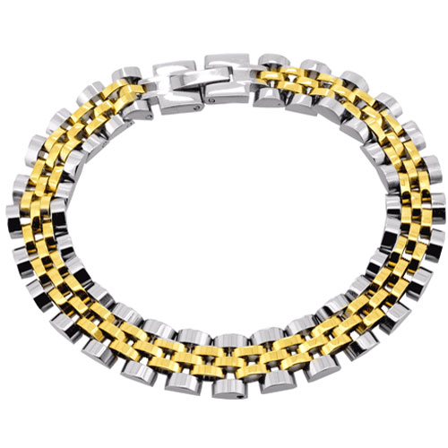 Ατσάλινο δίχρωμο ανδρικό βραχιόλι