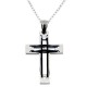 Ατσάλινος ανδρικός σταυρός με αλυσίδα