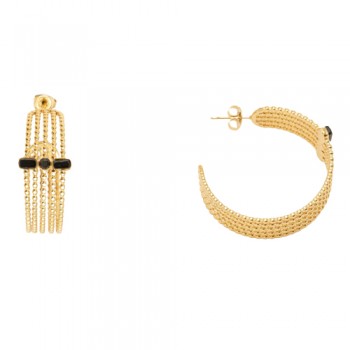 Bohm σκουλαρίκια κρίκοι Ayden από ανοξείδωτο ατσάλι