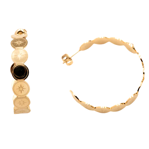 Bohm σκουλαρίκια κρίκοι Adreline από ανοξείδωτο ατσάλι