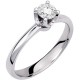 Λευκόχρυσο μονόπετρο δαχτυλίδι Κ18 με διαμάντι