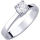 Λευκόχρυσο δαχτυλίδι μονόπετρο Κ18 με διαμάντι