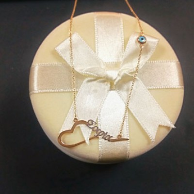 Χρυσό κολιέ όνομα Κ9