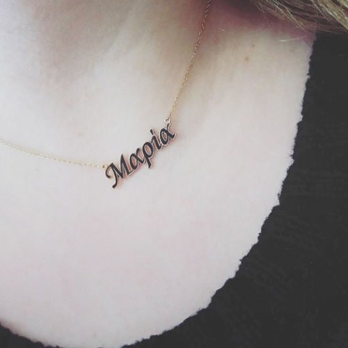 Χρυσό κολιέ όνομα Κ9