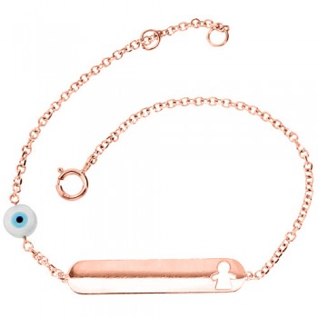 Παιδικό βραχιόλι-ταυτότητα από ροζ χρυσό Κ9