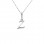 Λευκόχρυσο μενταγιόν "μονόγραμμα" Κ14 με αλυσίδα