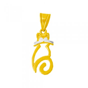 Χρυσό μενταγιόν Κ14 με ζιργκόν