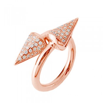 Ασημένιο δαχτυλίδι 925 σε ροζ χρώμα με ζιργκόν