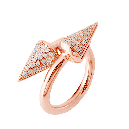 Ασημένιο δαχτυλίδι 925 σε ροζ χρώμα με ζιργκόν