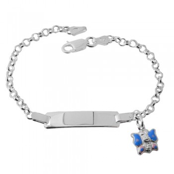 Ασημένιο παιδικό βραχιόλι-ταυτότητα 925