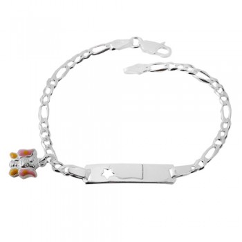 Ασημένιο παιδικό βραχιόλι-ταυτότητα 925