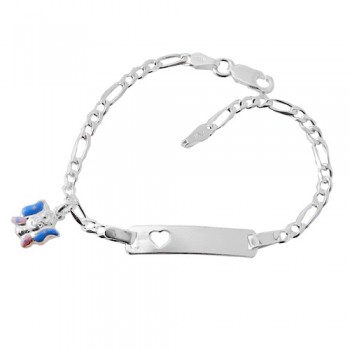Ασημένιο παιδικό βραχιόλι-ταυτότητα 925