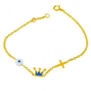 Χρυσό παιδικό βραχιόλι Κ9