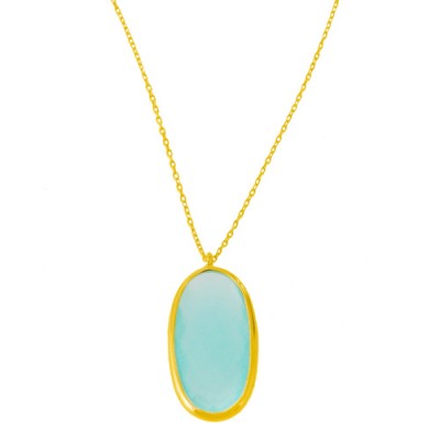 Ασημένιο επιχρυσωμένο κολιέ 925