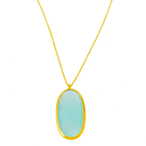 Ασημένιο επιχρυσωμένο κολιέ 925