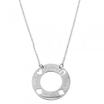 Λευκόχρυσο κολιέ Κ14 με ευχές