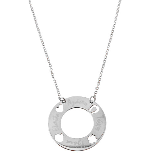 Λευκόχρυσο κολιέ Κ14 με ευχές