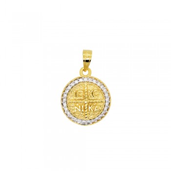 Χρυσό κωνσταντινάτο φυλαχτό Κ14