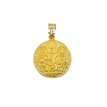 Χρυσό κωνσταντινάτο φυλαχτό Κ14