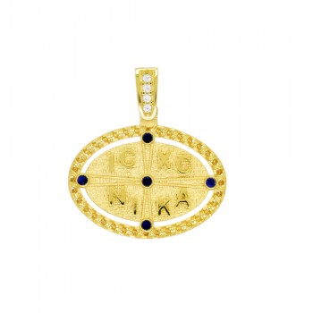 Χρυσό κωνσταντινάτο φυλαχτό Κ14