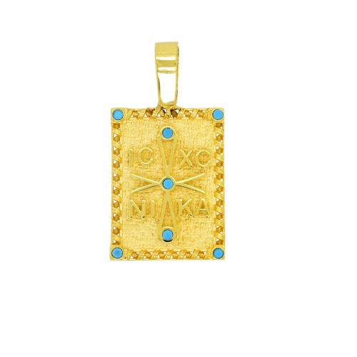 Χρυσό κωνσταντινάτο φυλαχτό Κ14