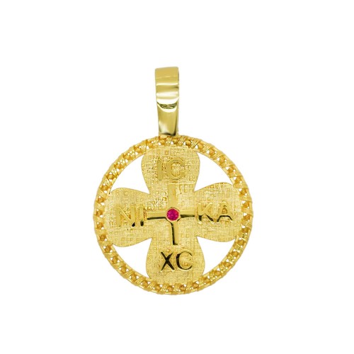 Χρυσό κωνσταντινάτο φυλαχτό Κ14